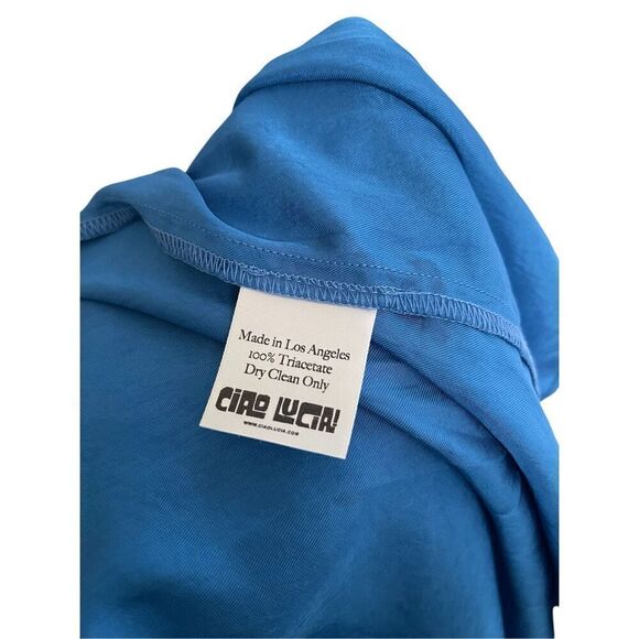 Ciao Lucia Serafina Midi Wrap Dress Blue - Picture 7 of 8